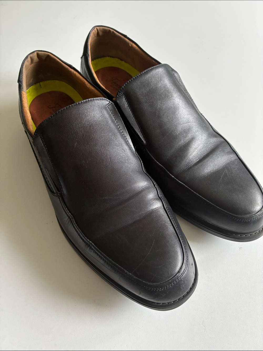 Florsheim Black Leather Slip-On Loafers